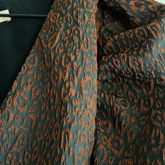 Hutch SZ S Leopard Jacquard Puff Sleeve Blouse! - Picture 3 of 13